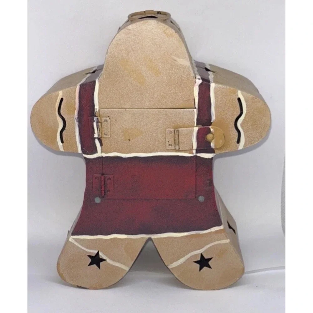 Debbie Mumm Large Christmas Gingerbread Tea Light Lantern 7''